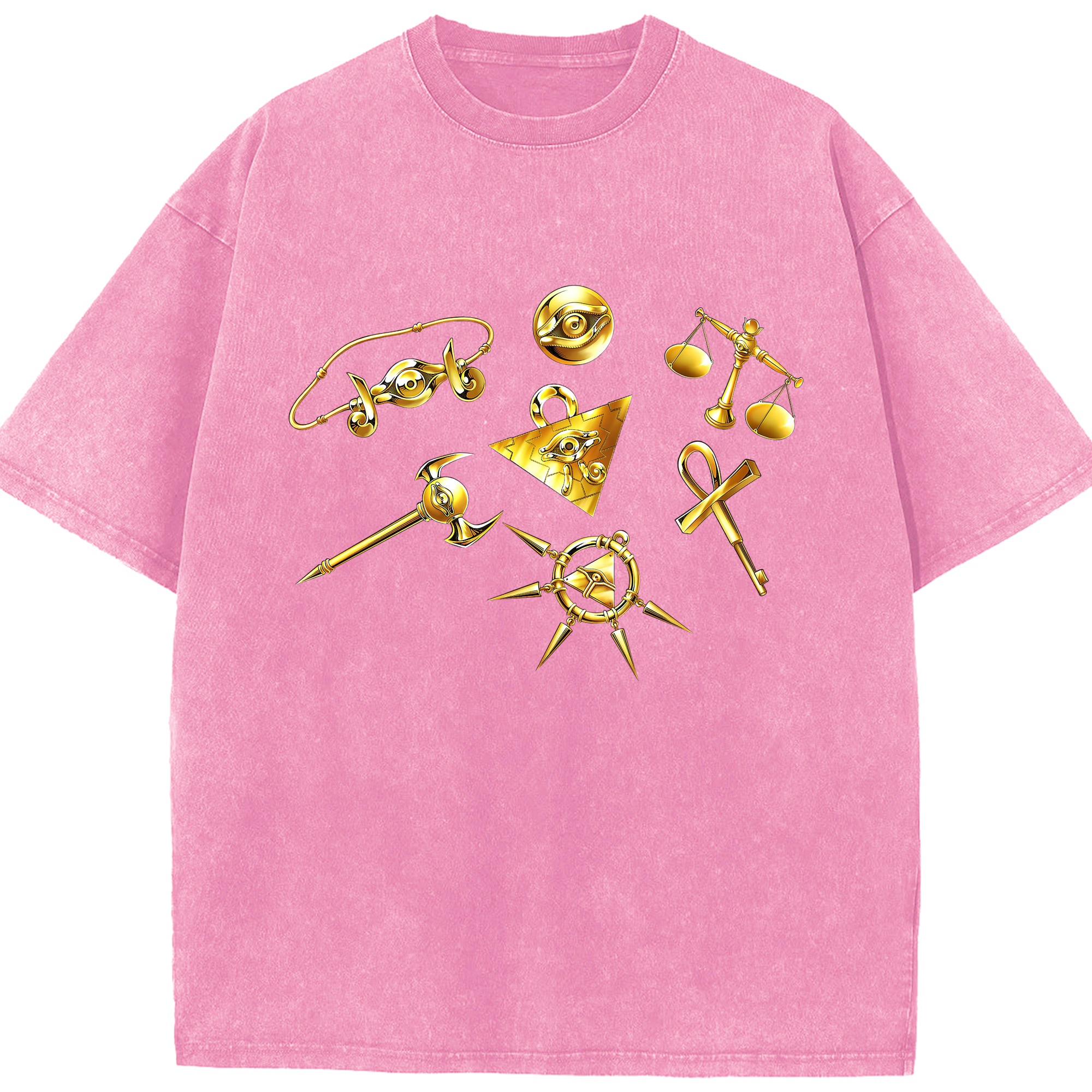 （画像用） 遊☆戯☆王 Yu-Gi-Oh! 綿100% ヴィンテージ風 半袖Tシャツ（フロントプリント）